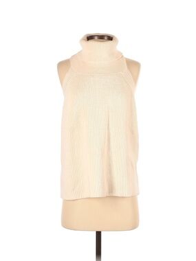 Knitz for Love and Lemons Sleeveless Turtleneck Ivory Sweater